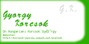 gyorgy korcsok business card